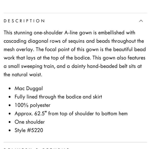 Mac Duggal EMBELLISHED ONE
SHOULDER A-LINE GOWN/ size 4 - Picture 5 of 9